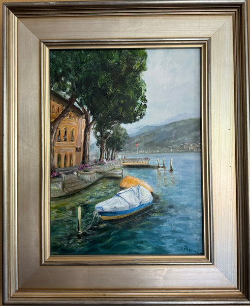 “Morcote”Oil on Belgian Linen 16"x12"Plein Air painting