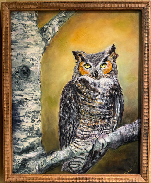 "NUKTIA" Oil on Wood 16”x20” Framed