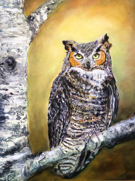 "NUKTIA" Oil on Wood 16”x20” Framed