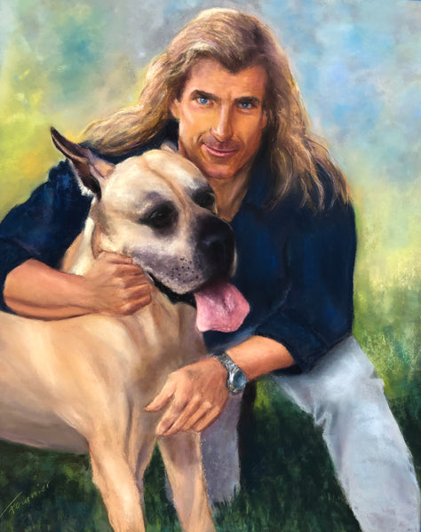 "FABIO" 24"x36" Original Fine Art Pastel on Board-SOLD