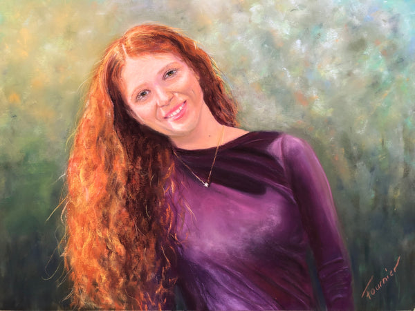 "Red Head" Pastel 16"X20" Commissioned -SOLD